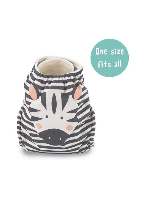 Kit & Kin Reusable Cloth Nappy – Eco-Friendly, Leak-Proof & Gentle Diapering Solution | Reusable Nappy Zebra