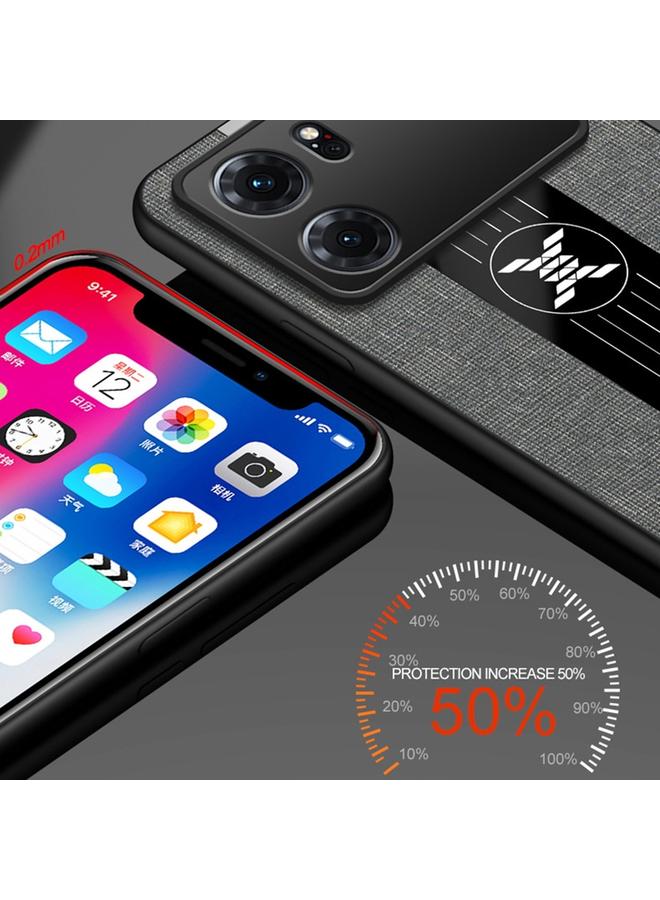 Xinli Case For OPPO K10 Stitching Cloth Textue Shockproof TPU Phone Case - Image 4