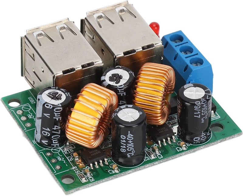 4 منفذ USB وحدة تحويل إمداد الطا��ة DC 12V 24V 40V إلى 5V 5A منظم الجهد - لوحة تصحيح متزامن عالية الكفاءة مع حماية شريحة A5268 و USB نحاسي - Image 2
