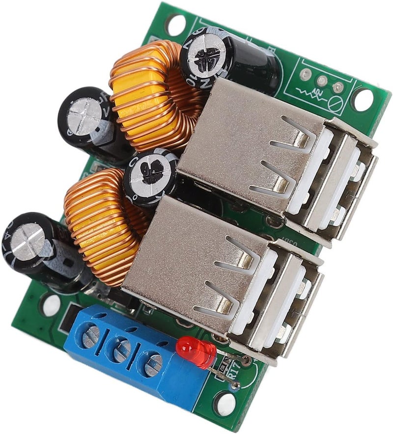4 منفذ USB وحدة تحويل إمداد الطا��ة DC 12V 24V 40V إلى 5V 5A منظم الجهد - لوحة تصحيح متزامن عالية الكفاءة مع حماية شريحة A5268 و USB نحاسي - Image 3