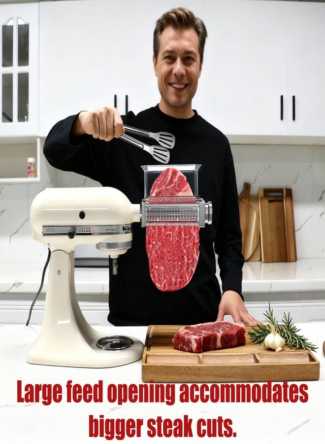 Eascandy Adjustable Meat Tenderizer Attachment for KitchenAid Stand Mixers - 3 Thickness Settings, Fits All 4.5-7Qt Models, Heavy-Duty Metal Housing with Transparent Shell, Dishwasher Safe - Image 5