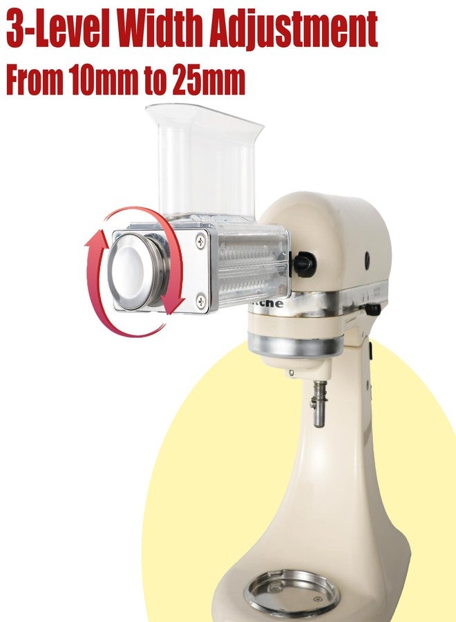 Eascandy Adjustable Meat Tenderizer Attachment for KitchenAid Stand Mixers - 3 Thickness Settings, Fits All 4.5-7Qt Models, Heavy-Duty Metal Housing with Transparent Shell, Dishwasher Safe - Image 2