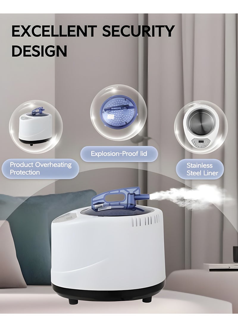 BIG MAX Portable Sauna Steamer Pot 2L 1000W, Stainless Steel Steam Generator for Sauna Home Spa Fumigation Steam Machine for Body Detox with Remote Control - Image 4