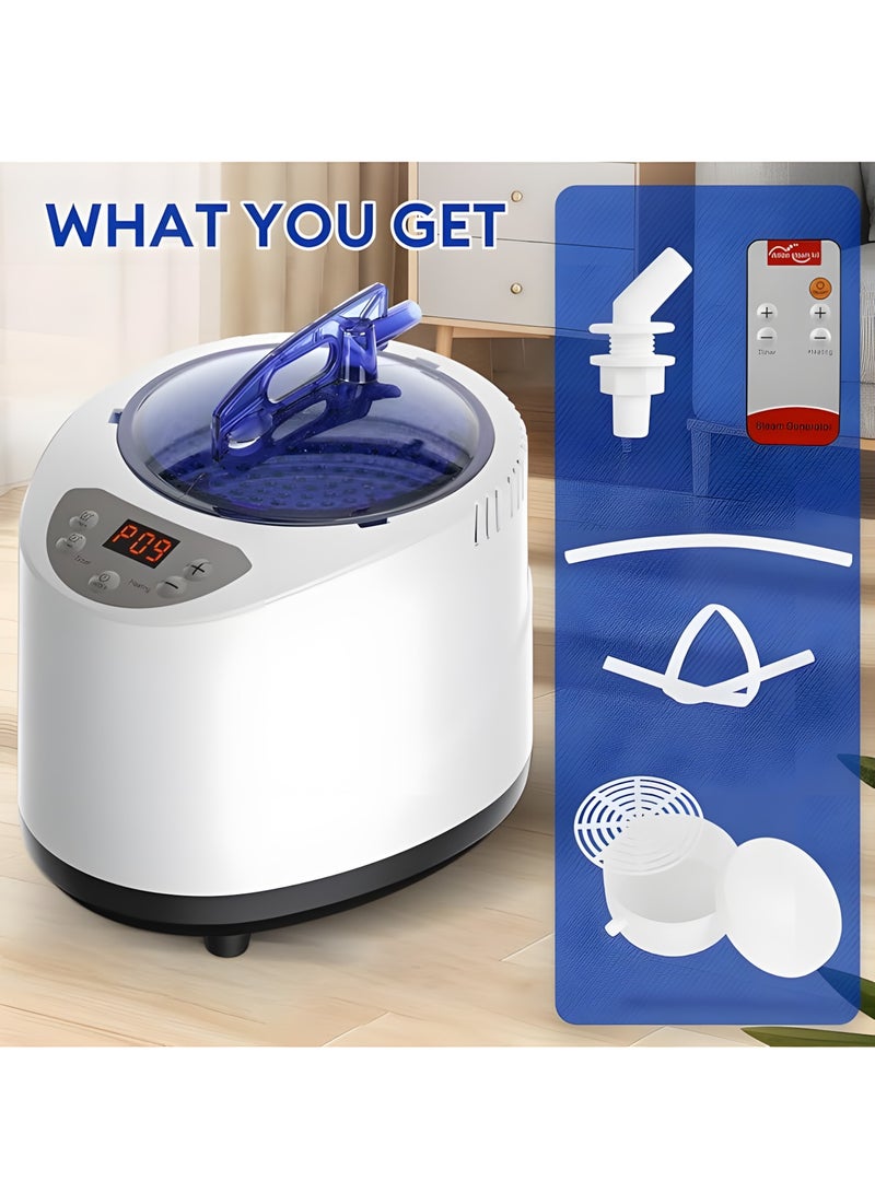 BIG MAX Portable Sauna Steamer Pot 2L 1000W, Stainless Steel Steam Generator for Sauna Home Spa Fumigation Steam Machine for Body Detox with Remote Control - Image 3