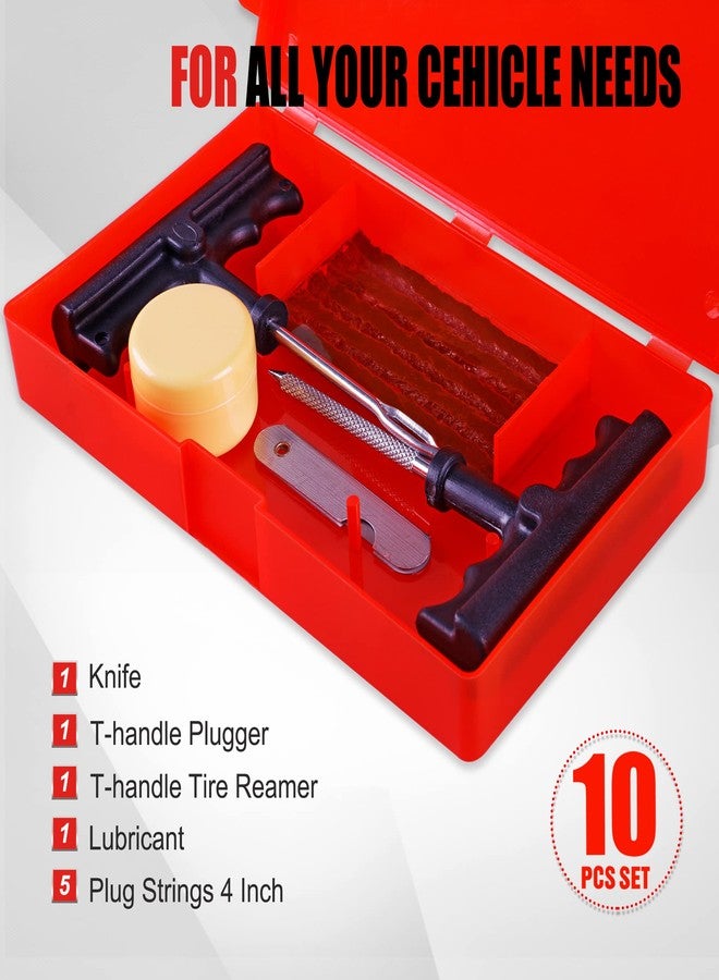AWELCRAFT Economical Tire Repair Kit to Fix Punctures and Plug Flats, 10-Piece Value Pack, Ideal for Cars, Trucks, Motorcycles, ATV, with Storage case - Image 2