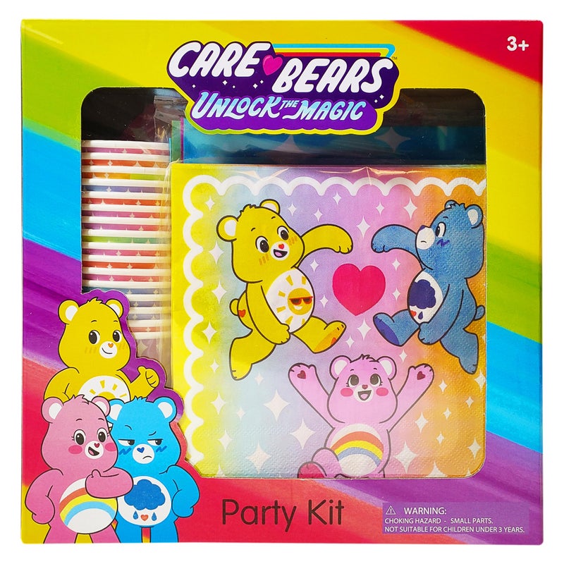 LUV HER Care Bears Birthday Decorations 58Pcs Table Decorations Party Supplies Paper Plates Cups Napkins Table Cloth Cake Topper Rainbow Party Favor Gender Reveal Decor 3 - Image 2