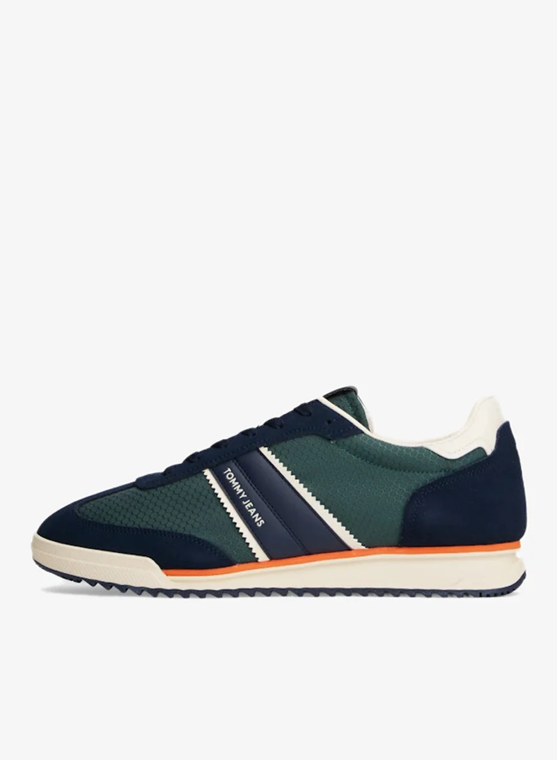 Tommy Jeans Dark Night Navy Retro Mixed Texture Serrated Sneakers for Men | Best Price UAE