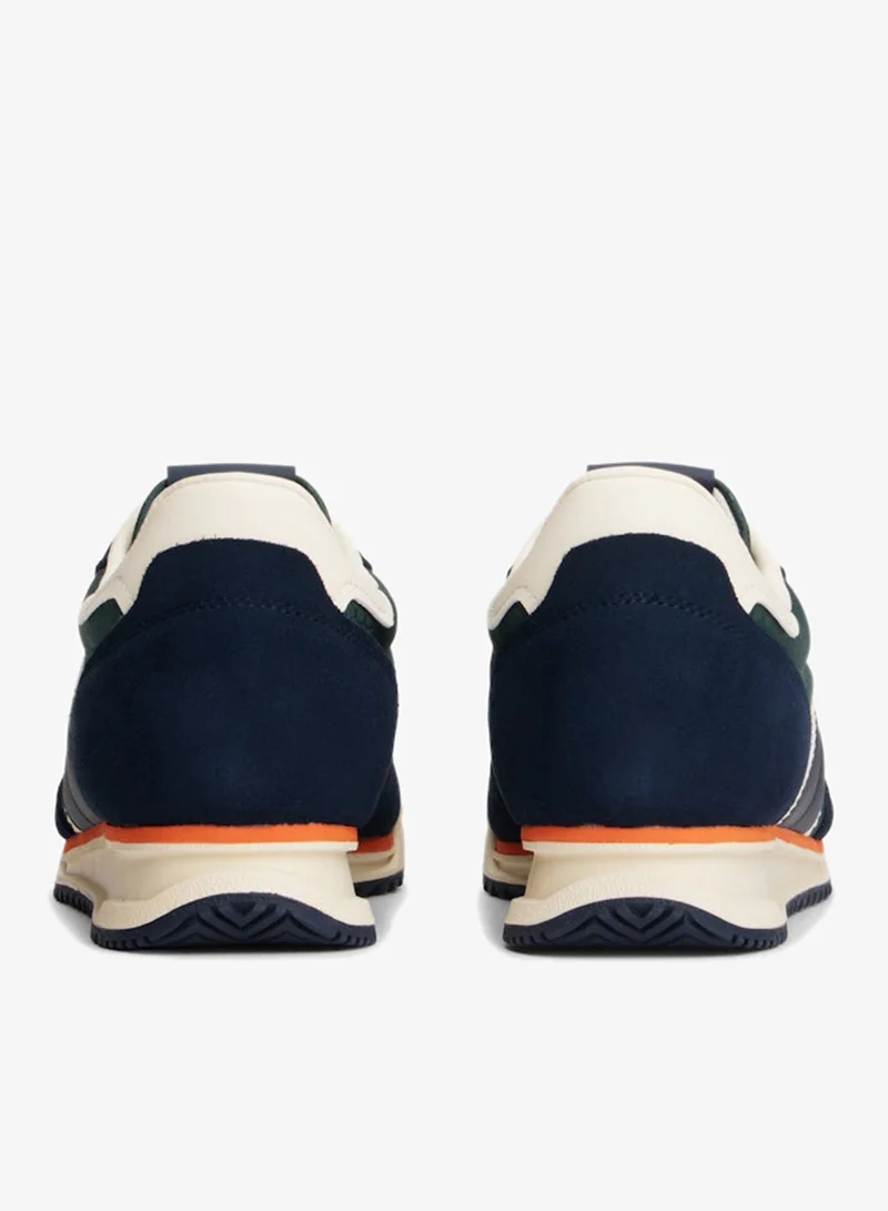 Tommy Jeans Dark Night Navy Retro Mixed Texture Serrated Sneakers for Men | Best Price UAE