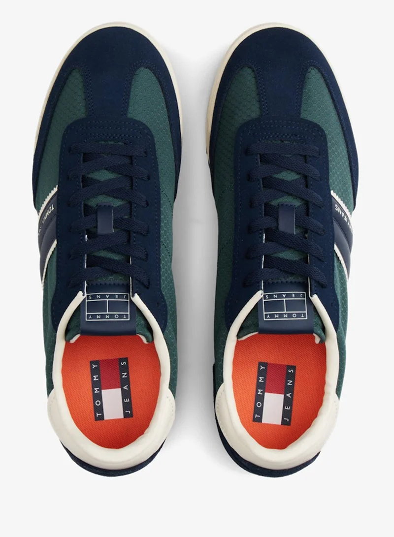 Tommy Jeans Dark Night Navy Retro Mixed Texture Serrated Sneakers for Men | Best Price UAE