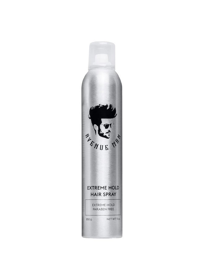 Avenue Man - Avenue Man Extreme Hold Hairspray, 9.0 oz - Paraben-Free Hair Spray for Men with Natural Extracts - Hair Products For Men - Extra Firm Hold Hair Spray, Made in Portugal - Image 1