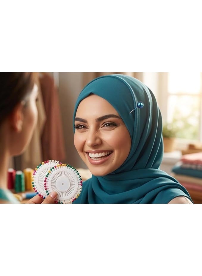 80 Pieces Colorful Hijab Pins for Women - 8 Assorted Colors to Hold Hijab and Scarf Securely and Neatly All Day Long, Perfect for Daily Use, Travel, Special Occasions - Image 2
