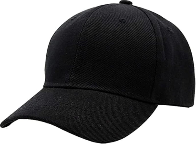 Classic Baseball Cap, Black, Adjustable Cotton Twill