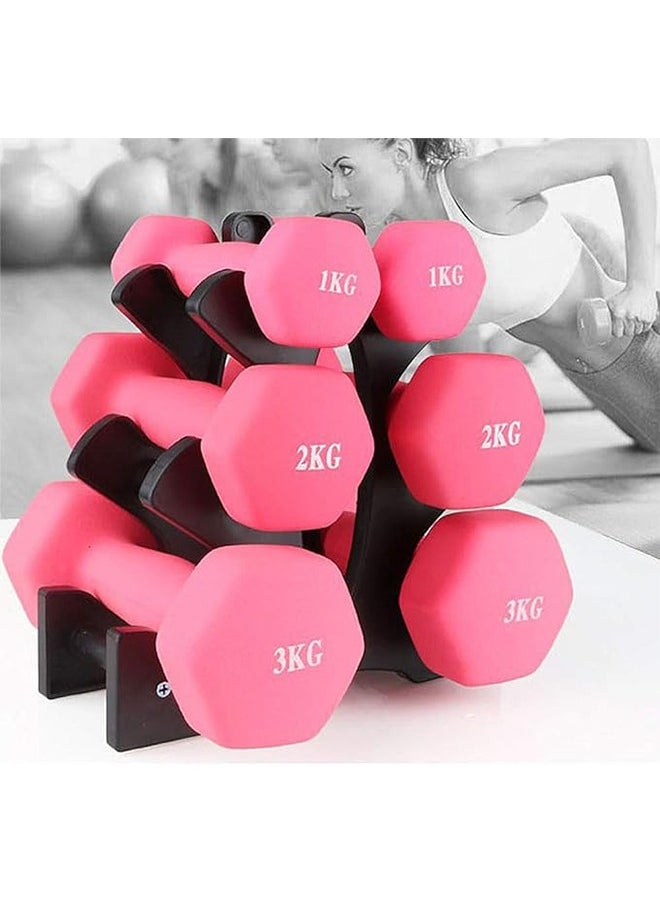 AOKE Household Fitness Dumbbell Stand Dumbbell Rack Stand Only 3 Tier Dumbbell Bracket Free Weight Stand PVC Material for Home Gym Organization Max Load 35 lbs Removable (Without Dumbbells) Black  - Image 3