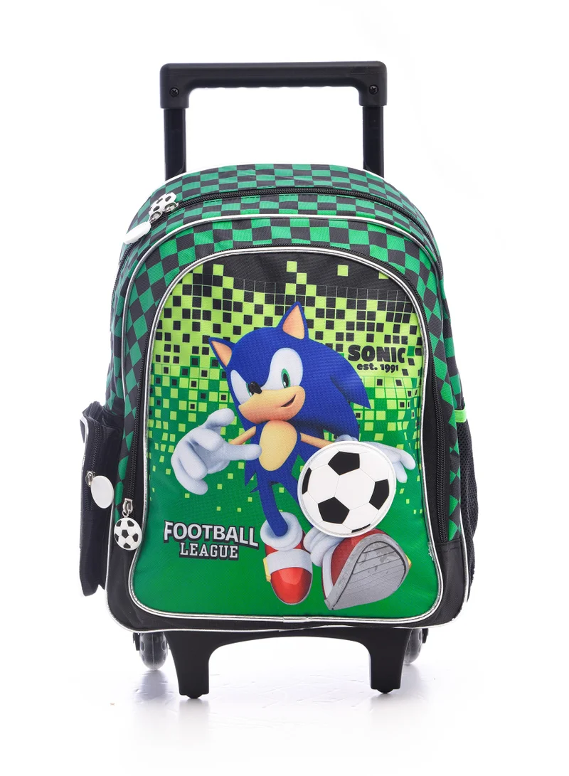 SONIC School Bag - Trolley Bag with Lunch Bag & Pencil Case