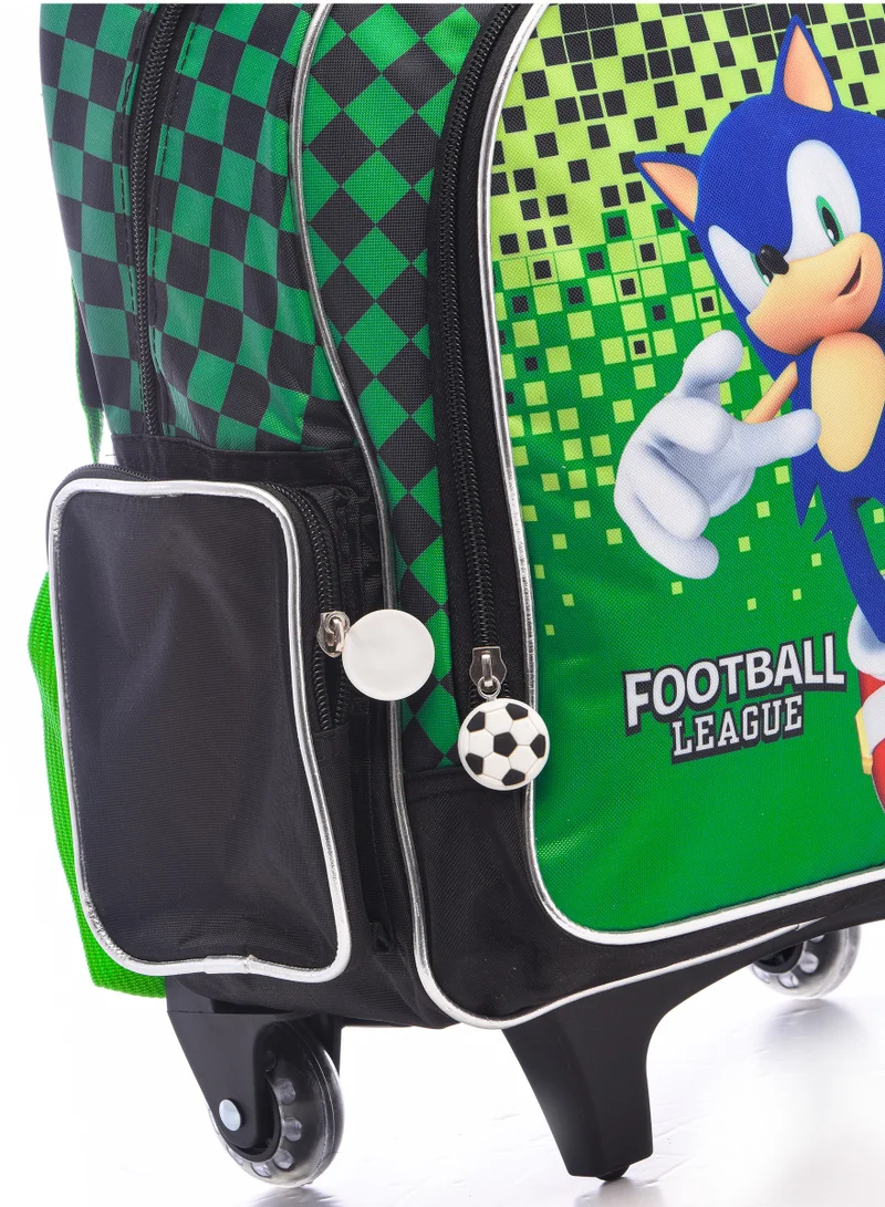 SONIC School Bag - Trolley Bag with Lunch Bag & Pencil Case