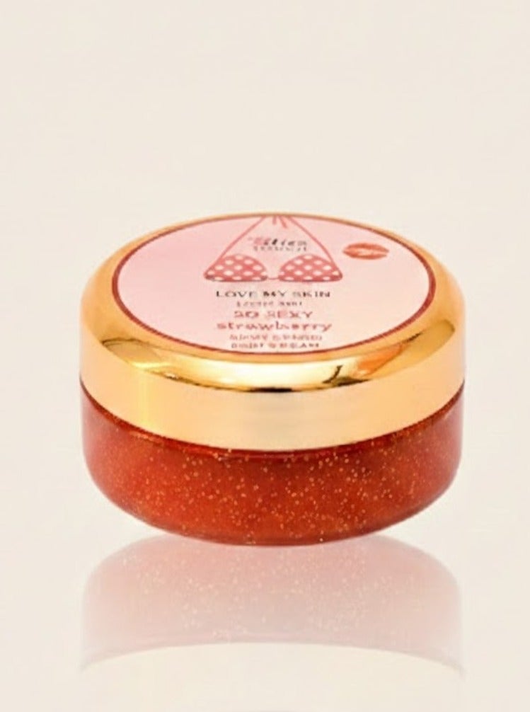 Glitter bikini body lotion for fragrance and sparkling shine in sensitive areas