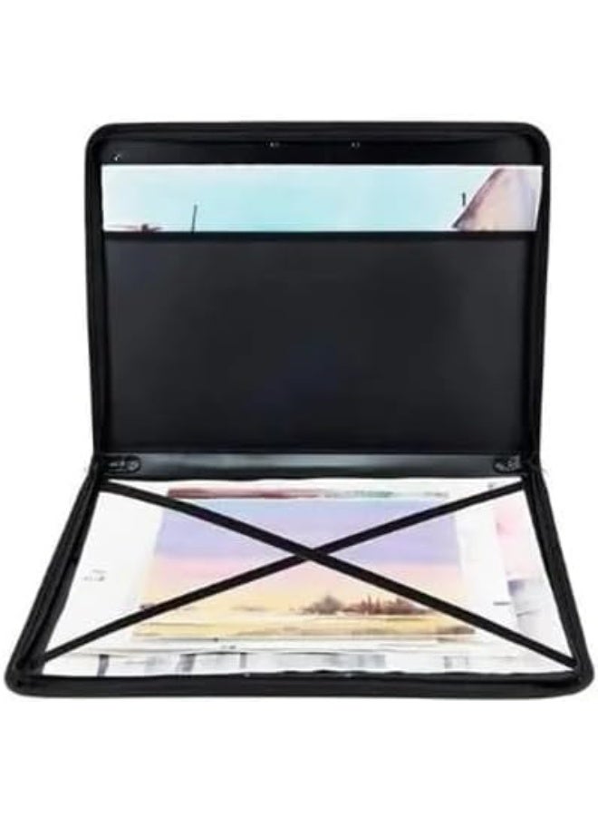 Smart Art Bag Size 35x50 (Waterproof), Plastic Case with Nylon Shoulder Strap, Storage Bag for Holding Artworks, Posters, Drawing (Compatible with 55x37-Black) Suitable for 35x50 Paper and Sketches by SMART WORLD OF ART - Image 2