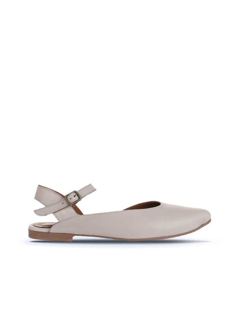 Bueno BUENO Women's Slingback Flats – Minimalist Round Toe Design with Ankle Buckle Strap for Effortless Everyday Elegance  - Image 1
