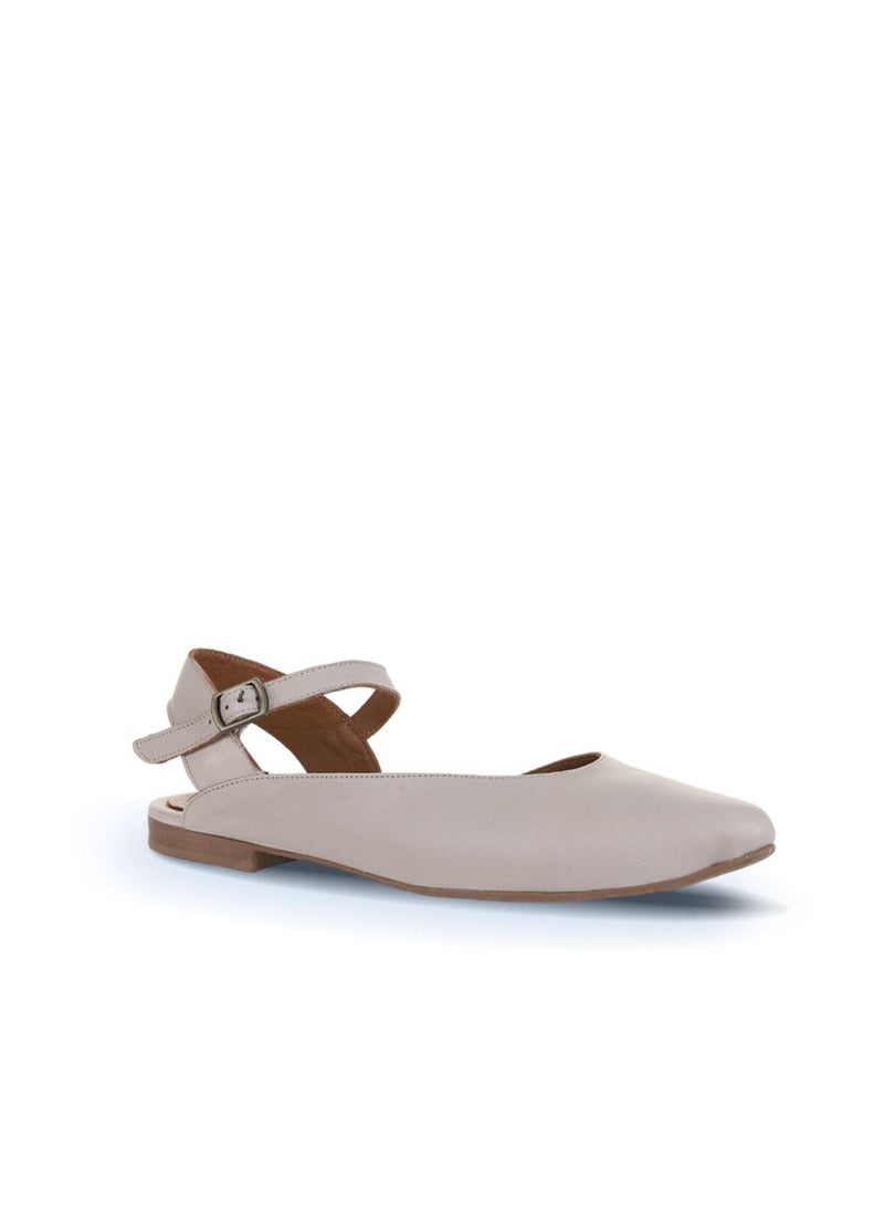 Bueno BUENO Women's Slingback Flats – Minimalist Round Toe Design with Ankle Buckle Strap for Effortless Everyday Elegance  - Image 2