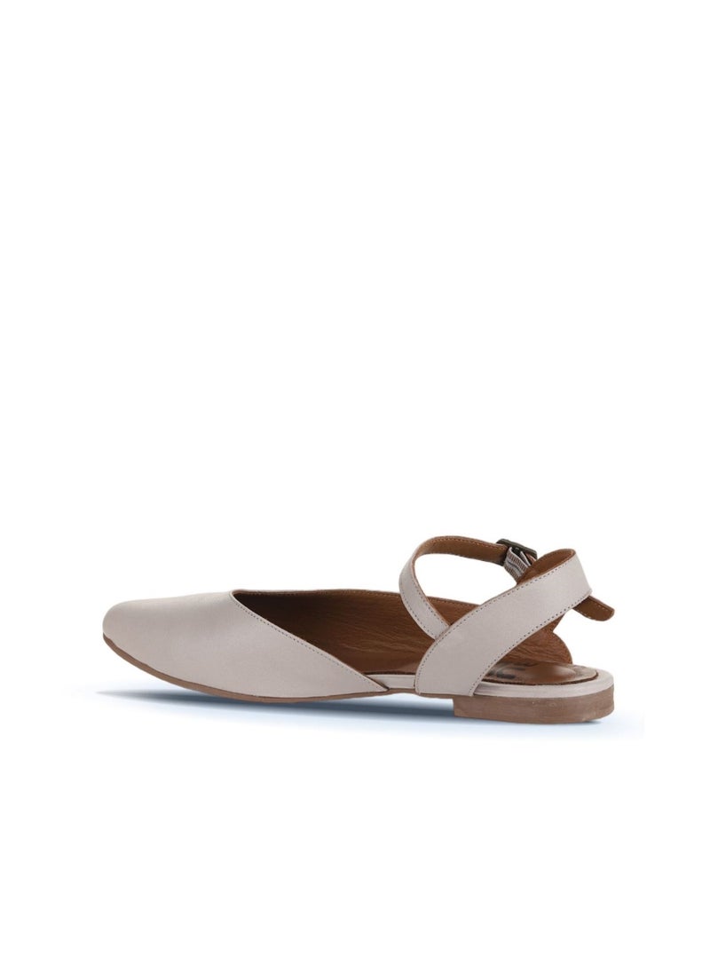 Bueno BUENO Women's Slingback Flats – Minimalist Round Toe Design with Ankle Buckle Strap for Effortless Everyday Elegance  - Image 3