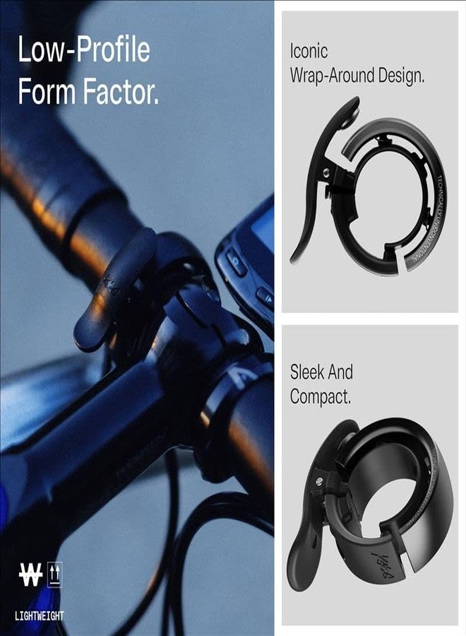 Knog Oi Prima Bicycle Bell Anthracite 23.8-31.8 mm Button - Image 2