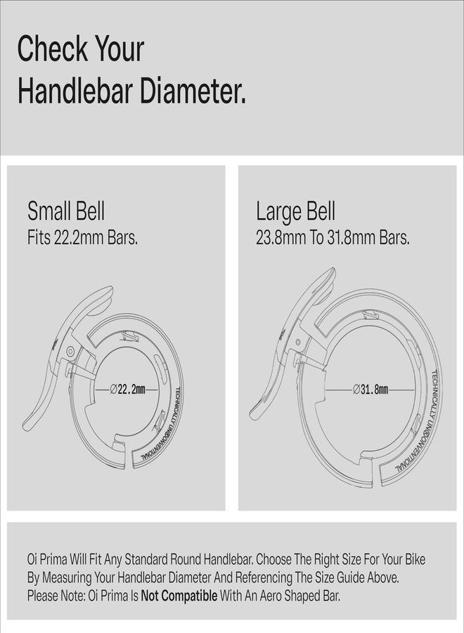 Knog Oi Prima Bicycle Bell Anthracite 23.8-31.8 mm Button - Image 5