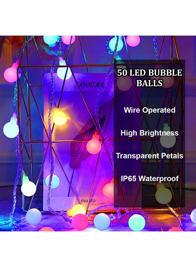fizzytech Plastic Bubble Ball String Lights of Home Decoration Diwali Light for Party Birthday Diwali Christmas Navratri Valentine Gift Home Decoration Light (50 LED Ball Multi) - Image 5