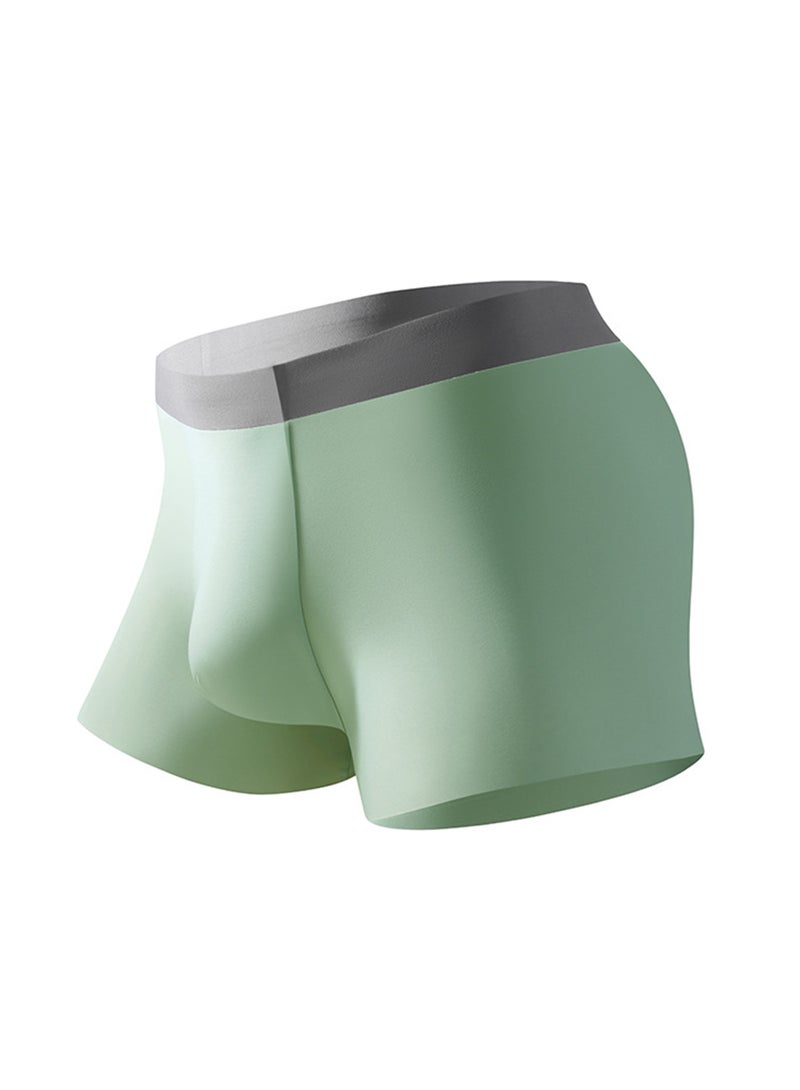 Men's Underwear Seamless Ice Silk Ultra Thin Breathable Quick Dry Antibacterial High Elastic Comfortable U Shaped Convex Boxer Brief for Male - Image 1