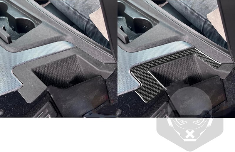 PJFUS Real 3K Black Carbon Fiber Car Center Console Storage Box Side Panel Decorative Strip Trim Sticker for Cadillac CT5/CT5-V/CT5-V Blackwing (2019-2024) - Image 4