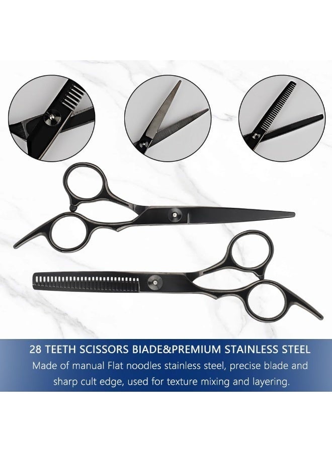 Arabest 19 pcs Scissors Set,  Professional Hairdressing Scissors Set, Hair Scissors and Thinning Scissors Set with Hairdressing Cape, for Women, Men and Children, for Home and Salon Use - Image 5