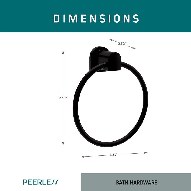 Peerless PA319BL Xander Towel Ring Matte Black - Image 3