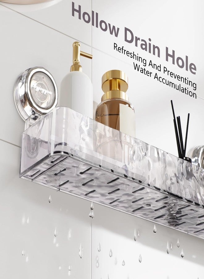 EuftEale Corrugated Suction Cup Storage Holder,Movable Shower Shelf Suction Cup,Shower Caddy Large Organizer Bathroom,No-Drill Wall Mounted Bathroom Storage Rack Shelf(White) - Image 4