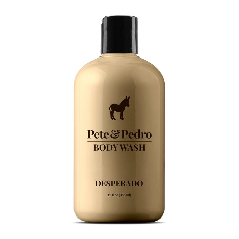 Pete & Pedro Pete  Pedro DESPERADO BODY WASH For Men  Rum  Tobacco Scented Moisturizing Mens Shower Bodywash  Has Activated Charcoal  Helps With Dry Skin  As Seen on Shark Tank 12 oz