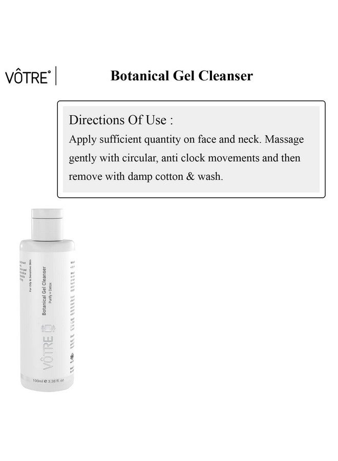 Votre 100% Natural Vegan Certified Botanical Gel Cleansor Removes Excess Oilmake Up Remover 100 Ml - Image 3
