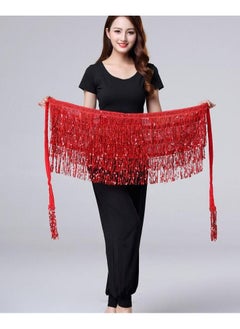 Women's Belly Dancing Belt Colorful Dance Waist Chain Belly Dance Hip Scarf Belt With Sequin Tassel