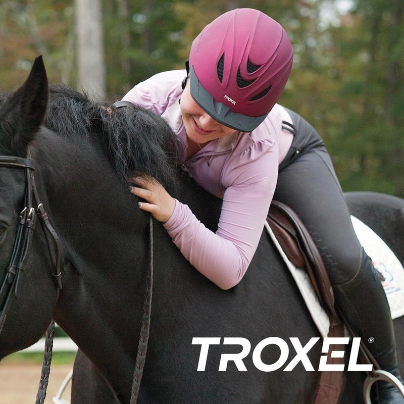 Troxel Intrepid Saddle Horse Riding Helmet  Low-Profile Adjustable Design  Safety Horseback Riding Gear  Small (6-5/8-7)  Mulberry - Image 5