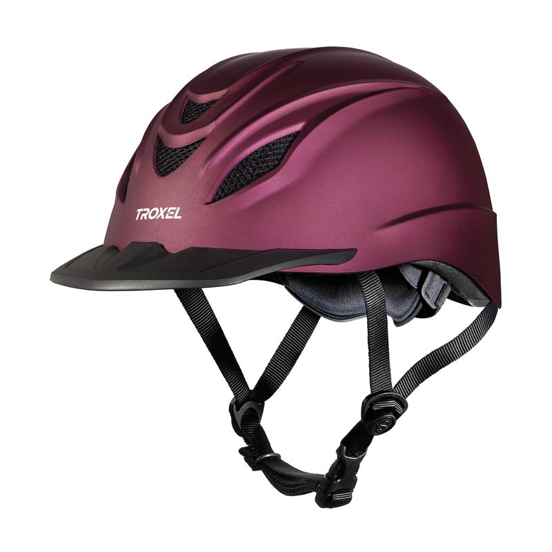 Troxel Intrepid Saddle Horse Riding Helmet  Low-Profile Adjustable Design  Safety Horseback Riding Gear  Small (6-5/8-7)  Mulberry - Image 1