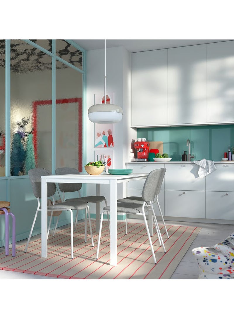 Selecto Hub Dining Table, Steel Underframe Durable Tabletop, White, 125 x 74 cm - Image 3