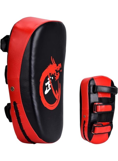 DAYONG Muay Thai Punching Pad, Curved Kickboxing Kicking Pad Boxing Training Pad Sparring Pads, Kick Shield, Mma, Martial Arts, Karate, Boxer Target Training Equipment. (red)