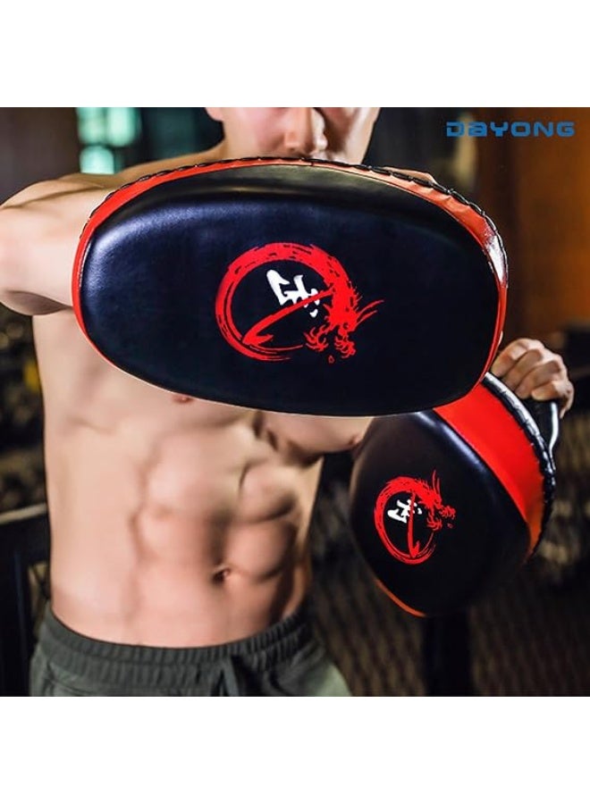 دايونغ وسادة ملاكمة موي تاي من دايونج، وسادة ركل منحنية للكيك بوكسينج، وسادة تدريب ملاكمة، وسادات تدريب، درع ركل للفنون القتالية المختلطة والكاراتيه، معدات تدريب للملاكم (لون أحمر) - Image 4