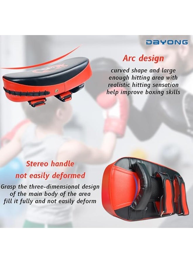 دايونغ وسادة ملاكمة موي تاي من دايونج، وسادة ركل منحنية للكيك بوكسينج، وسادة تدريب ملاكمة، وسادات تدريب، درع ركل للفنون القتالية المختلطة والكاراتيه، معدات تدريب للملاكم (لون أحمر) - Image 5