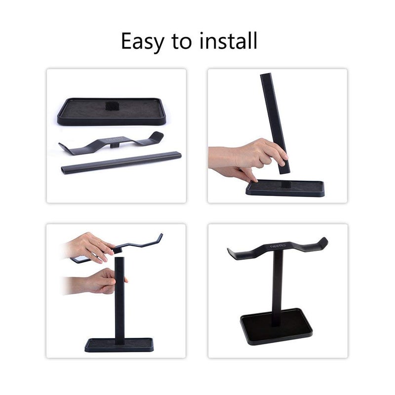 Avantree Neetto HS908 - Dual Headphones Stand for Desk, Aluminum Alloy & Metal Gaming Headsets Holder Hanger - Image 4