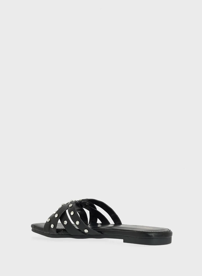 Ginger Studded Flat Sandal