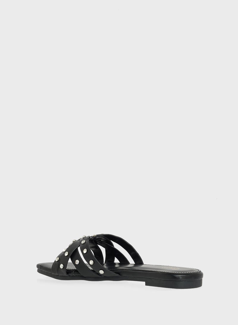 Ginger Studded Flat Sandal  - Image 3