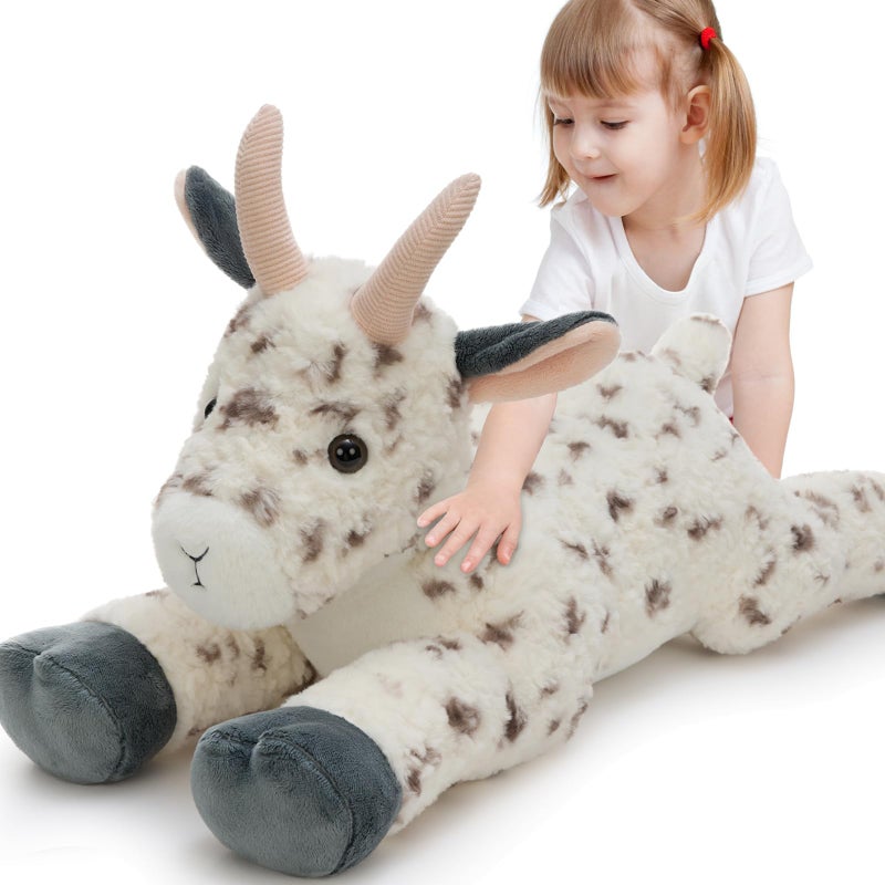 MaoGoLan 32 inch Giant Sheep Plush Spotted Goat Stuffed Animal for Girls Large Stuffed Animal Lamb Toy Farm Party Decorations Easter Christmas Valentines Day Birthday Gifts - Image 3