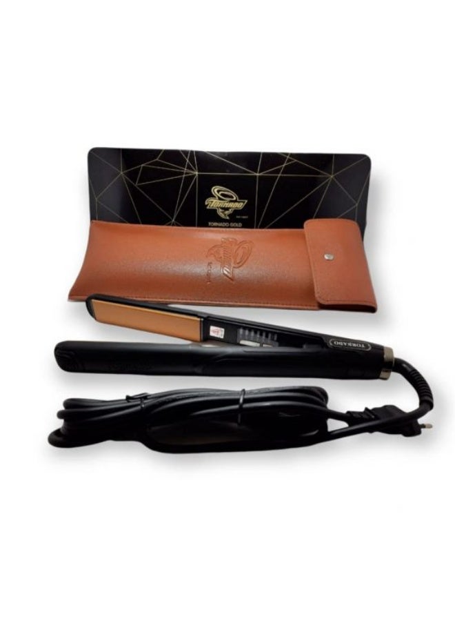 تورنيدو جولد مكواة شعر احترافية تورنيدو جولد حتى 980 فهرنهايت +سشوار ميني شعر ميني هدية - Image 3