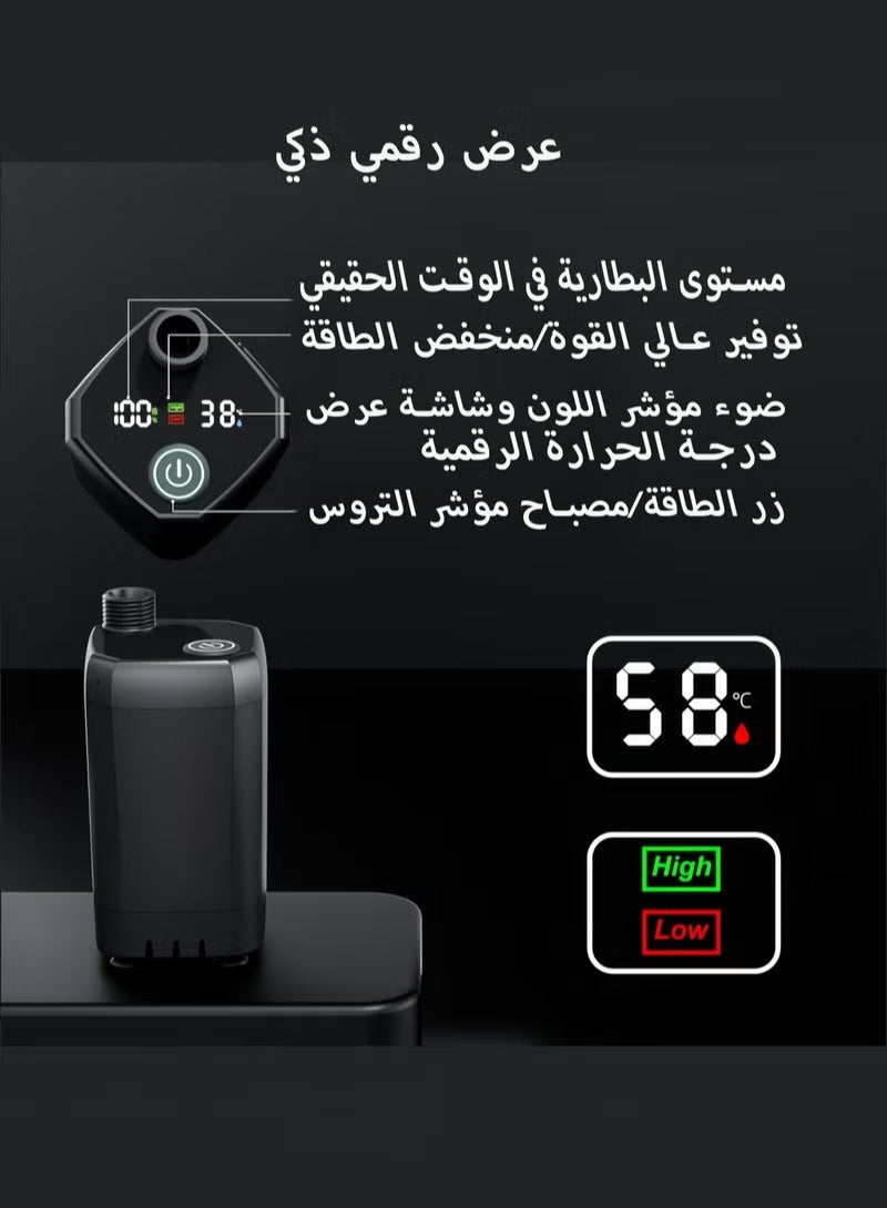 Arabest Portable Camping Shower, 6000mAh Rechargeable Shower Pump, Filtered Shower Head & 5 Gallons Foldable Bucket, Outdoor Shower for Hiking Beach, Travel, Pet Bath, Car Washing, Surf & Boat Cleaning - Image 3