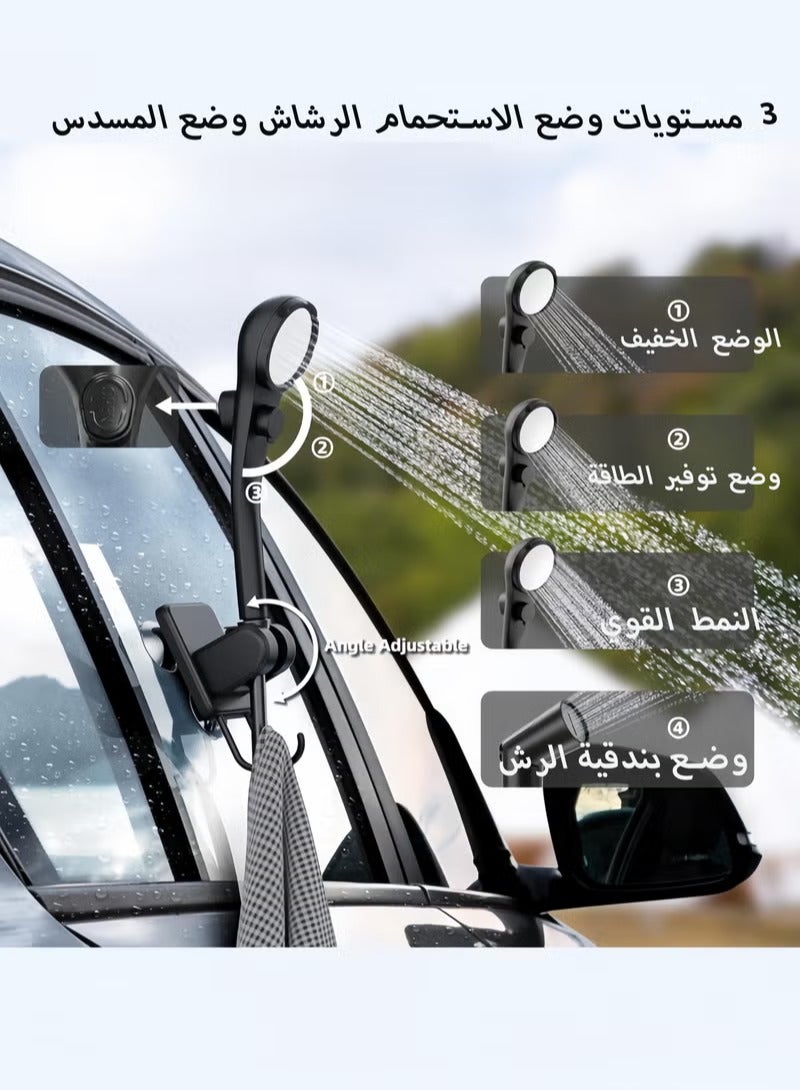 Arabest Portable Camping Shower, 6000mAh Rechargeable Shower Pump, Filtered Shower Head & 5 Gallons Foldable Bucket, Outdoor Shower for Hiking Beach, Travel, Pet Bath, Car Washing, Surf & Boat Cleaning - Image 5