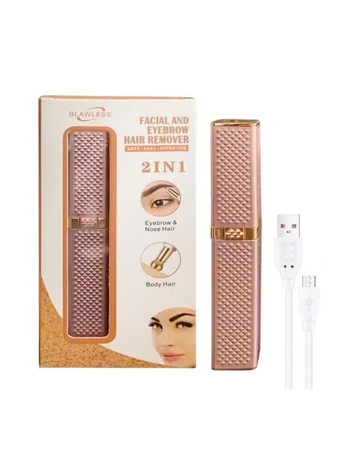 BLAWLESS Facial Hair Remover Eyebrow Trimmer, 2 In 1 Eyebrow Remover and Painless Hair Remover, Eyebrow Lips Nose Body Facial Hair Removal Razor For Women - Image 5