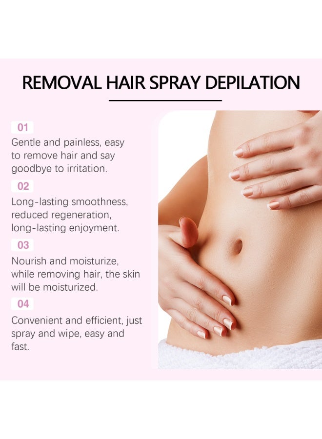 OUHOE Achieve Salon Like Smoothness from the Comfort of Your Home Skip expensive treatments and enjoy professional-level results using an easy spray formula that gently removes hair while keeping your skin soft and hydrated. - Image 4